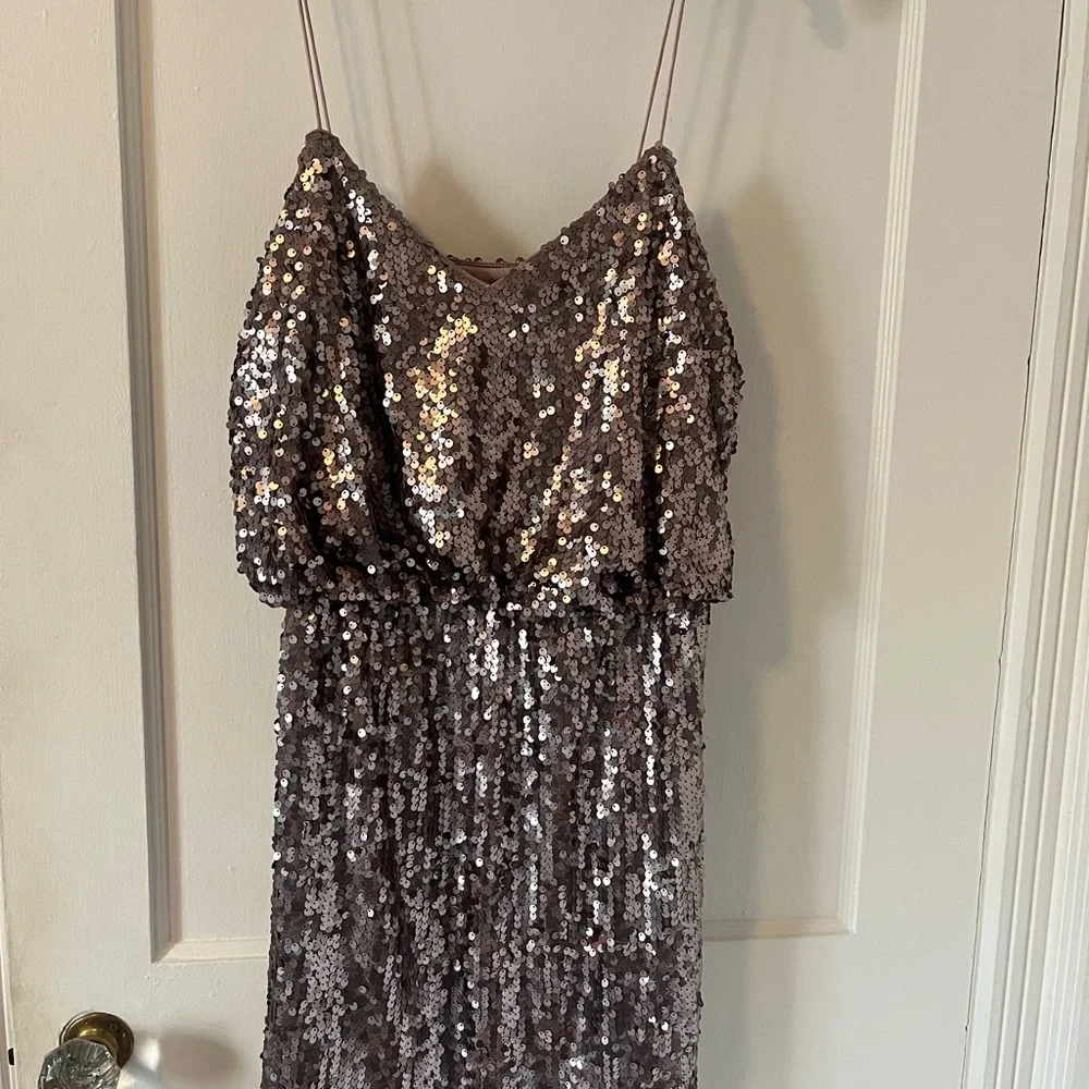 Copper/Rose Gold Sequin Dress - Picture 1 of 3